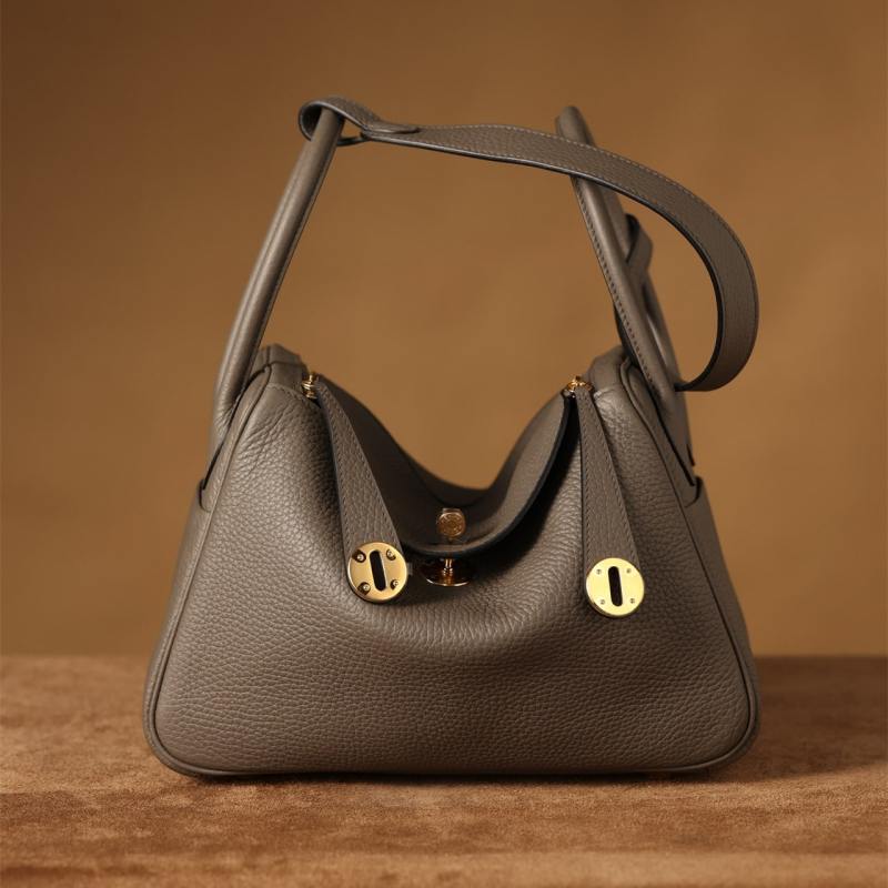 Hermès Lindy 26｜錫器灰TC皮｜金扣
