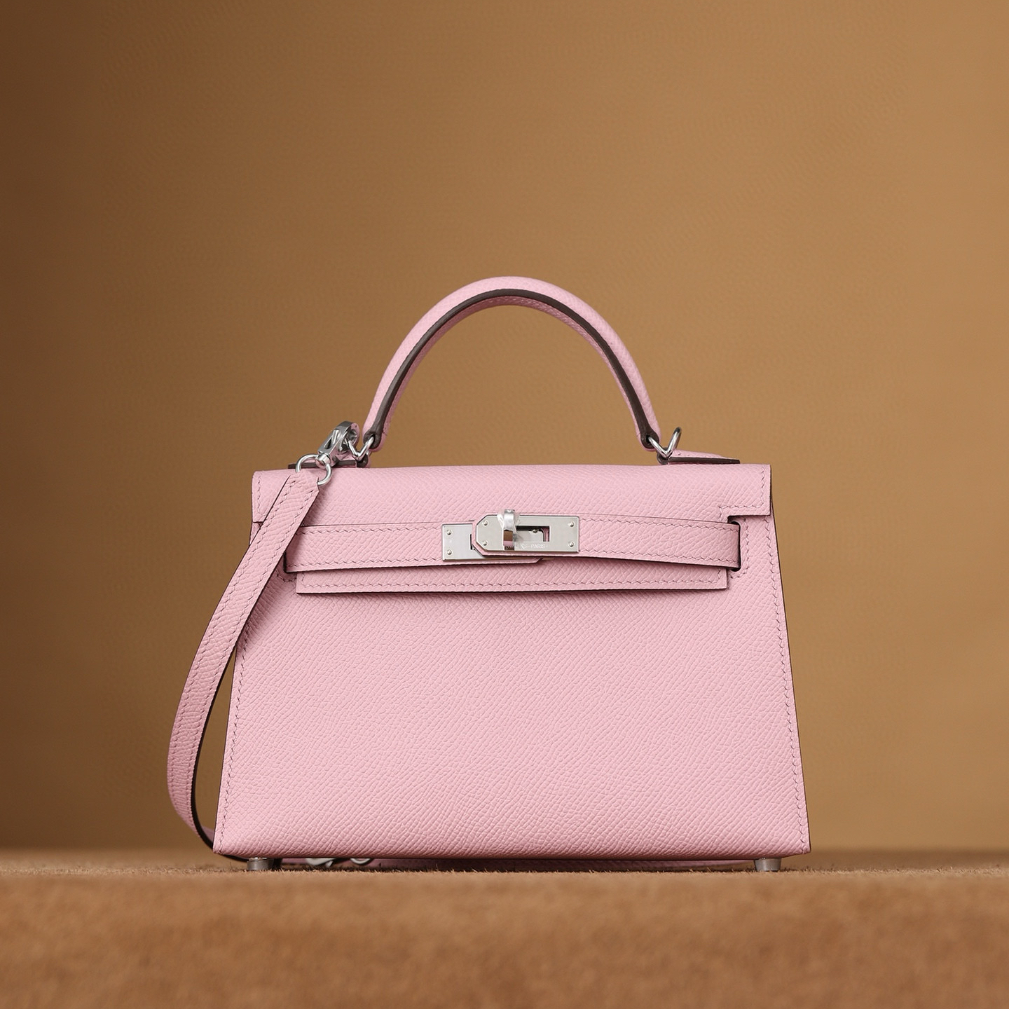 Hermès Kelly Mini 19｜錦葵紫色Epsom｜銀扣