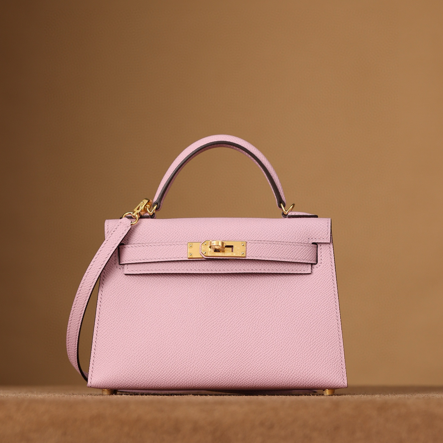 Hermès Kelly Mini 19｜錦葵紫色Epsom｜金扣