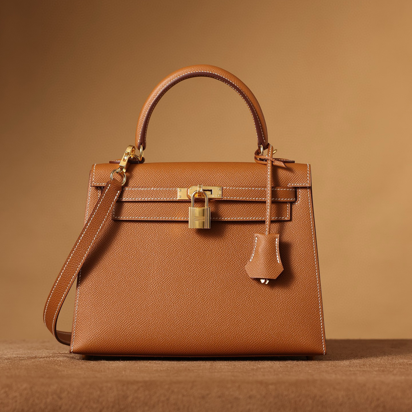 Hermès Kelly 25｜ 棕色Epsom｜金扣