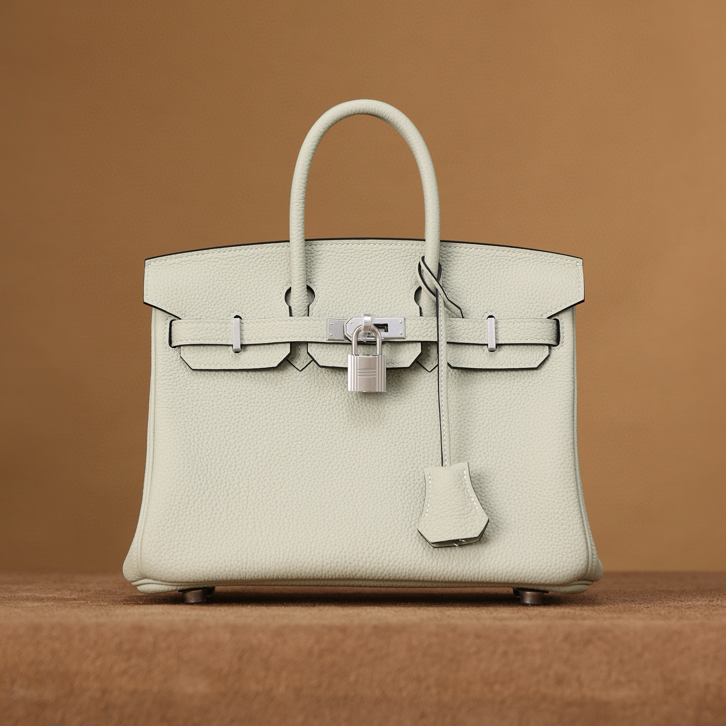 Hermès Birkin 25 ｜水晶灰TC皮｜銀扣