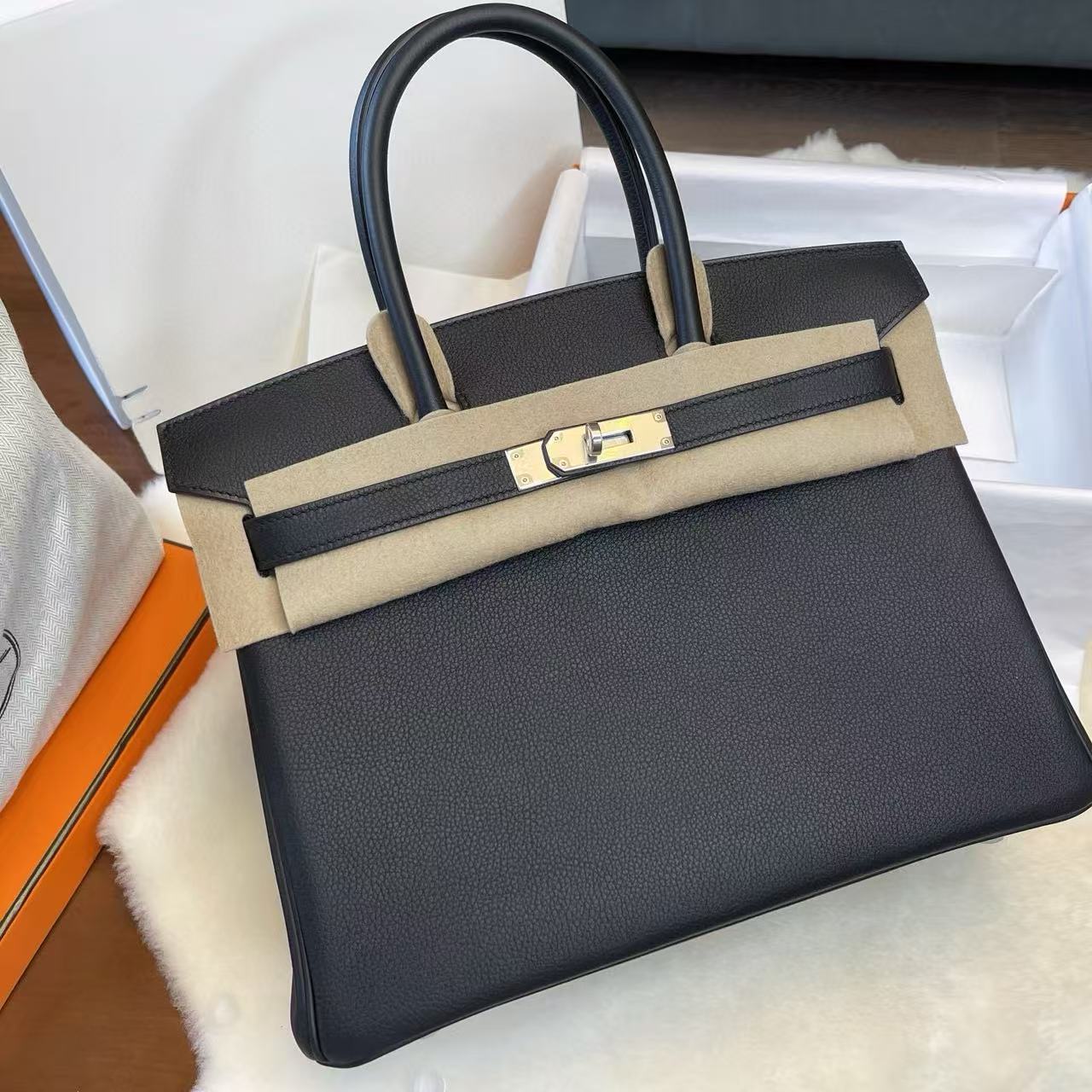 Hermès Birkin 30 ｜黑色Togo ｜金扣